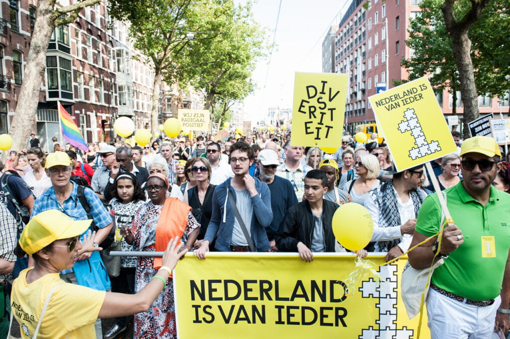 Around 10.000 Dutch people supported the Parade of “IEDER1” in Amsterdam. The Netherlands.